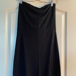 Strapless black dress